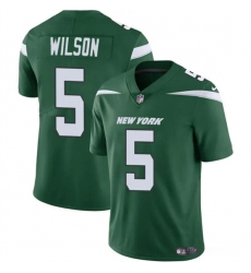 Men's New York Jets #5 Garrett Wilson Green Vapor Untouchable Limited Football Stitched Jersey