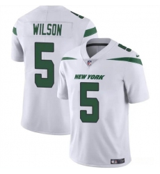 Men's New York Jets #5 Garrett Wilson White Vapor Untouchable Limited Football Stitched Jersey