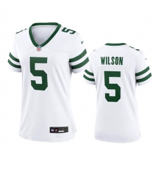 Women's New York Jets #5 Garrett Wilson White 2024 Football Stitched Jersey(Run Small)