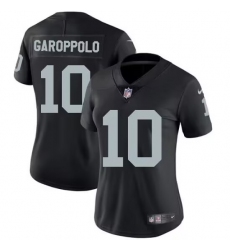 Women's Las Vegas Raiders #10 Jimmy Garoppolo Black 2023 F.U.S.E Vapor Untouchable Stitched Football Jersey