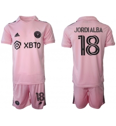 Men's Inter Miami CF #18 Jordialba Pink 2023-24 Home Soccer Jersey