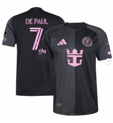 Men's Inter Miami CF Rodrigo De Paul adidas Black 2025 The Fortitude Kit Authentic Player Jersey