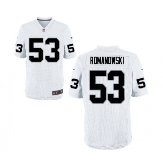 Men's Nike Oakland Raiders #53 Bill Romanowski White Retired Player Jersey