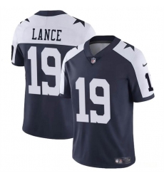 Men's Dallas Cowboys #19 Trey Lance Navy White Thanksgiving Vapor Untouchable Limited Football Stitched Jersey