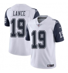 Men's Dallas Cowboys #19 Trey Lance White Color Rush Limited Football Stitched Jersey