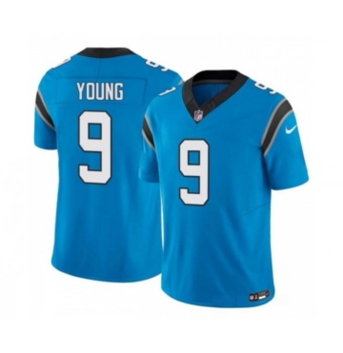 Men's Nike Carolina Panthers #9 Bryce Young Blue 2023 F.U.S.E. Vapor Untouchable Football Stitched Jersey