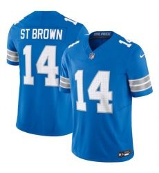 Men's Detroit Lions #14 Amon-Ra St. Brown Blue 2024 F.U.S.E. Vapor Limited Stitched Jersey