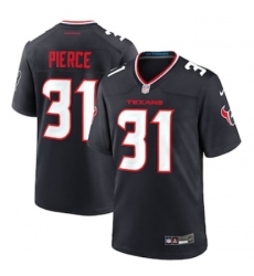 Men's Houston Texans #31 Dameon Pierce Nike Navy Game Jersey