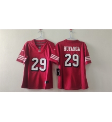 Women's San Francisco 49ers #29 Talanoa Hufanga Red Alternate Vapor Football Stitched Jersey(Run Small)