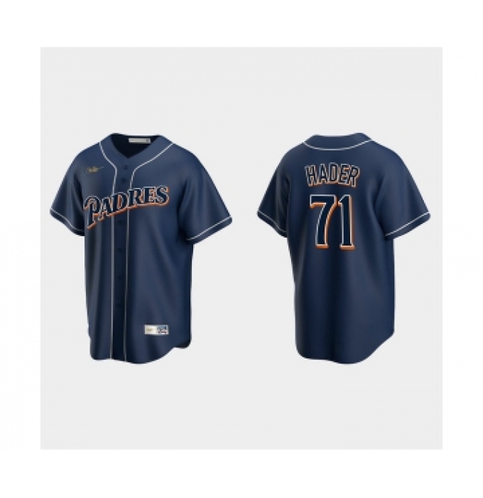 Mens San Diego Padres #71 Josh Hader Nike Navy Cooperstown Collection Jersey