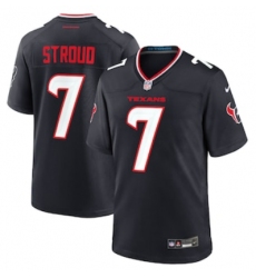 Men's Houston Texans #7 C.J. Stroud Nike Navy Game Jersey