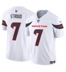 Men's Houston Texans #7 C.J. Stroud White 2024 Vapor F.U.S.E. Limited Stitched Jersey