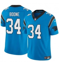 Men's Carolina Panthers #34 Mike Boone Blue 2024 F.U.S.E. Vapor Limited Stitched Football Jersey