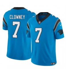 Men's Carolina Panthers #7 Jadeveon Clowney Blue 2024 F.U.S.E. Vapor Limited Football Stitched Jersey