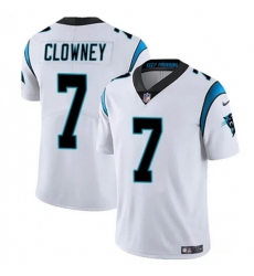 Men's Carolina Panthers #7 Jadeveon Clowney White Vapor Limited Football Stitched Jersey