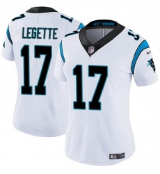 Women's Carolina Panthers #17 Xavier Legette White 2024 Draft Vapor Football Stitched Jersey