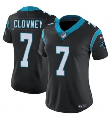 Women's Carolina Panthers #7 Jadeveon Clowney Black Stitched Jersey(Run Small)