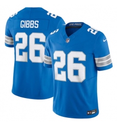 Men's Detroit Lions #26 Jahmyr Gibbs Blue 2024 F.U.S.E. Vapor Limited Stitched Jersey