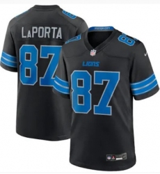 Men's Detroit Lions #87 Sam Laporta Limited Black 2024 Vapor Stitched Jersey