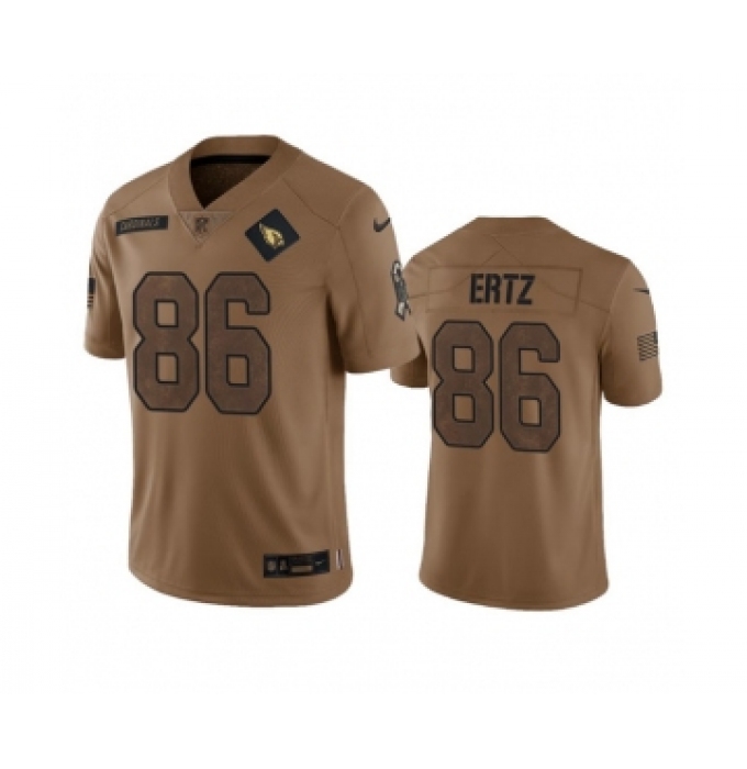 Men's Nike Arizona Cardinals #86 Zach Ertz 2023 Brown Salute To Service Limited Football Stitched Jersey