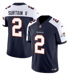 Men's Denver Broncos #2 Pat Surtain II Navy 2024 Draft F.U.S.E. Alternate Vapor Limited Stitched Jersey