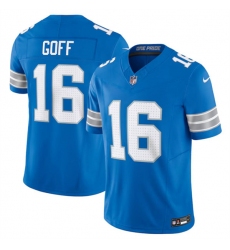 Men's Detroit Lions #16 Jared Goff Blue 2024 F.U.S.E. Vapor Limited Stitched Jersey