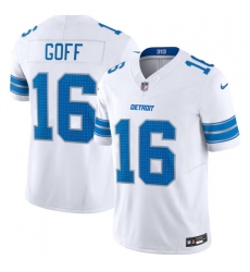 Men's Detroit Lions #16 Jared Goff White 2024 F.U.S.E. Vapor Limited Football Stitched Jersey