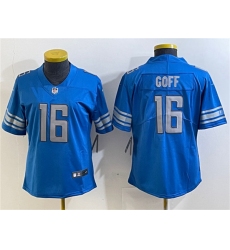 Women's Detroit Lions #16 Jared Goff Blue Vapor Limited Stitched Football Jersey Women's Detroit Lions #16 Jared Goff Blue Vapor Limited Stitched Football Jersey