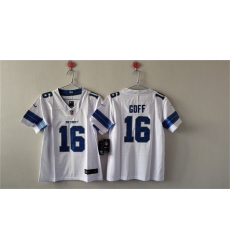 Women's Detroit Lions #16 Jared Goff White Vapor Football Stitched Jersey(Run Smaller)