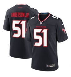 Men's Houston Texans #51 Will Anderson Jr. Nike Navy Game Jersey