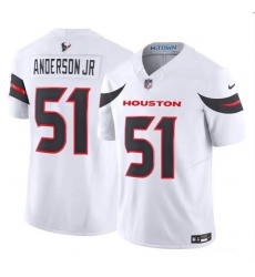 Men's Houston Texans #51 Will Anderson Jr. White 2024 Vapor F.U.S.E. Limited Football Stitched Jersey