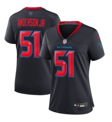 Women's Houston Texans #51 Will Anderson Jr. Navy 2024 2nd Alternate Stitched Jersey