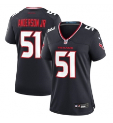 Women's Houston Texans #51 Will Anderson Jr. Navy 2024 Stitched Jersey