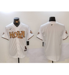 Men's New Orleans Saints Blank White Nola Baseball Jersey