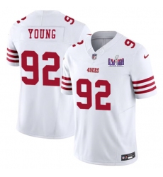 Men's San Francisco 49ers #92 Chase Young White 2024 F.U.S.E. Super Bowl LVIII Vapor Untouchable Limited Football Stitched Jersey