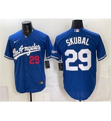 Men's Los Angeles Dodgers #29 Tarik Skubal Royal Alternate Stadium Stitched Baseball Jersey