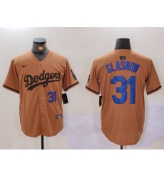 Men's Los Angeles Dodgers #31 Tyler Glasnow Number Olive Cool Base Limited Stitched Jerseys