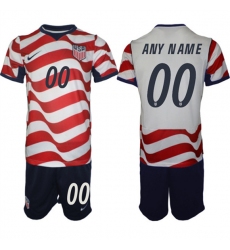 Men's United States Custom White Red 2026 Home Soccer Jersey Suit
