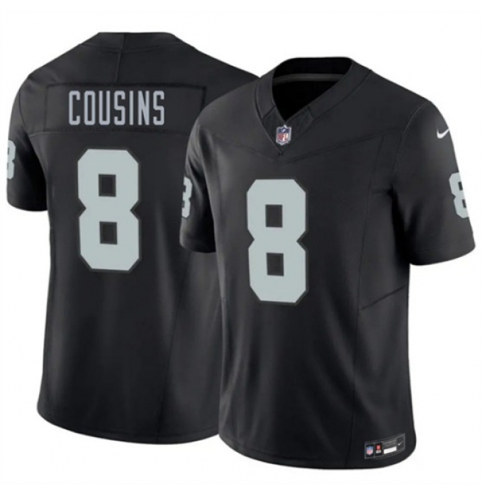 Men's Las Vegas Raiders #8 Kirk Cousins Black 2026 F.U.S.E. Vapor Untouchable Limited Football Stitched Jersey