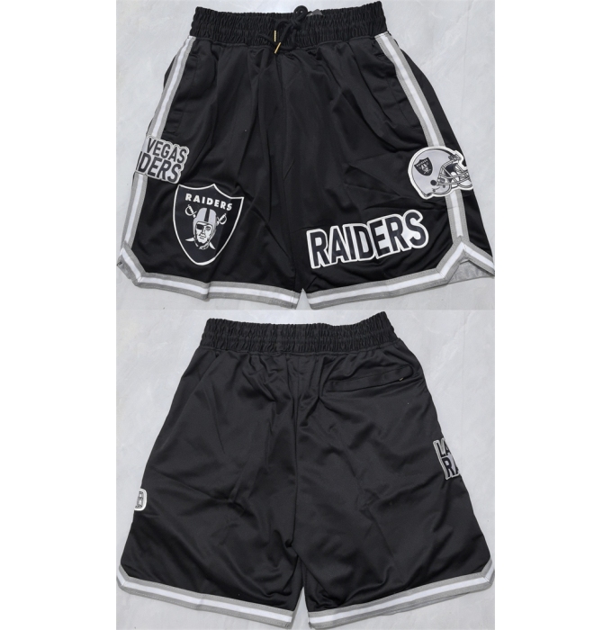 Men's Las Vegas Raiders Black Shorts (Run Small)