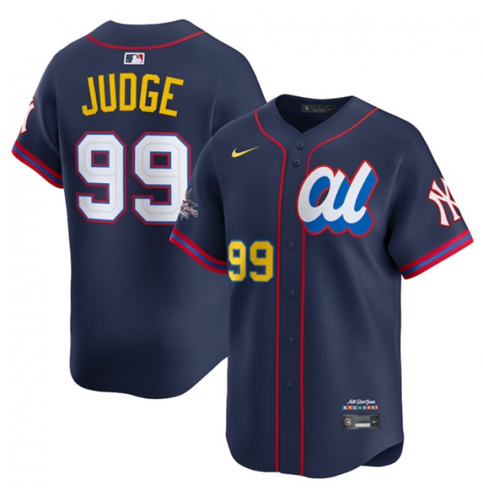 Men's American League #99 Aaron Judge Navy 2025 All-Star Edition Limited Stitched Baseball Jersey