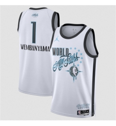 Men's 2026 All-Star #1 Victor Wembanyama White Stitched Basketball Jersey