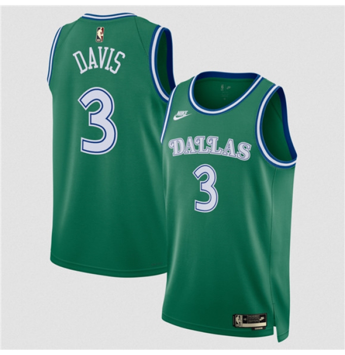 Men's Dallas Mavericks #3 Anthony Davis Green 2025 Classic Edition Stitched Basketball Jersey