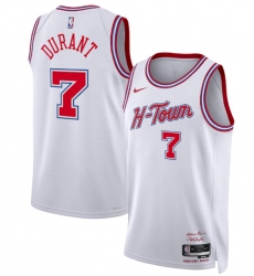 Men's Houston Rockets #7 Kevin Durant White 2025-26 City Edition Stitched Jersey