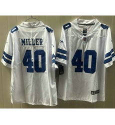 Men's Dallas Cowboys #40 Von Miller Limited White Vapor Jersey