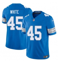 Men's Detroit Lions #45 Devin White Blue 2026 F.U.S.E. Vapor Limited Football Stitched Jersey