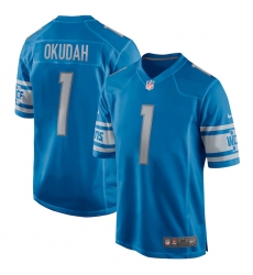 Men's Detroit Lions Nike #1 Jeff Okudah Blue 2020 NFL Draft First Round Pick Game Jersey.webp