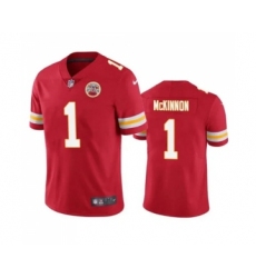 Men's Kansas City Chiefs #1 Jerick McKinnon Red Vapor Untouchable Limited Stitched Football Jersey