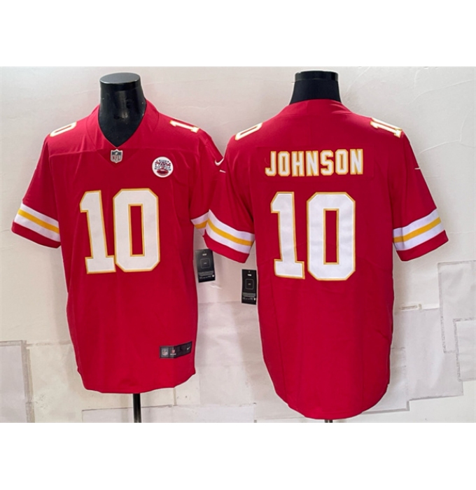 Men’s Kansas City Chiefs #10 Emmett Johnson Red 2026 Vapor Untouchable Limited Stitched Football Jersey
