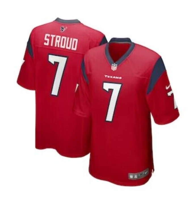 Men's Houston Texans #7 C.J. Stroud Nike Red 2023 NFL Draft First Round Pick Limited Jersey
